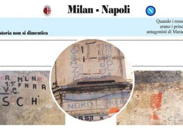 Milan-Napoli una sfida scritta sui muri della citta’