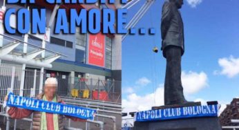 FOTO- Cardiff spunta la sciarpa del Napoli al Millenium stadium