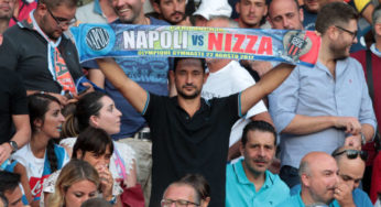 Napoli-Nizza al San Paolo si festeggia con il coro “chi non salta è juventino”.