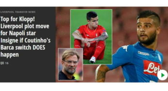 IL MIRROR- Liverpool 60ml per Insigne se parte Coutinho. In Inghilterra sicuri dell’affare