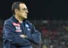 Sarri: “Partita combattuta fino allo 0-2. Momentaneo+4 sulla Juve?Non cambia niente ”