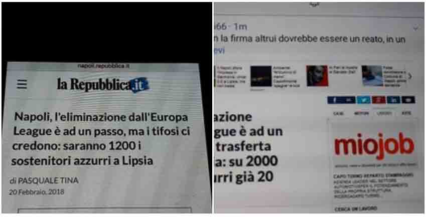 L'ira di Repubblica, Juventini hanno modificato l'articolo sul Napoli. E' vergognoso!