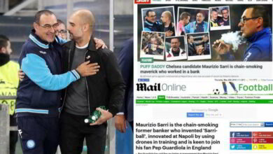 In Inghilterra scoppia la Sarri Mania. La stampa inglese pazza dell'ormai ex tecnico del Napoli che tratta con i 'Chelsea'. Nel Regno Unito i tabloid parlano e ne raccontano la storia, l'immancabile sigaretta e il Sarrismo.