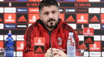 Gatttuso: “Fatta una grande partita difensiva, complimenti a tutta la squadra.Piatek?E’un cecchino!”