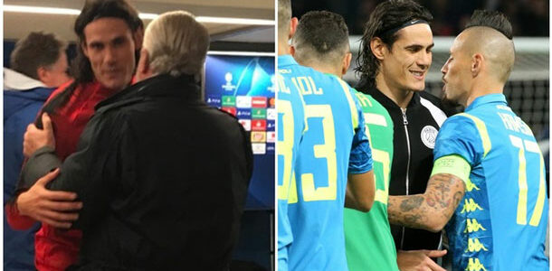Kiss kiss. De Laurentiis porta Cavani nello spogliatoio, è la volta buona..."