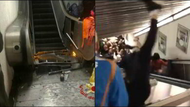 Video Schock. tifosi del Cska fanno crollare una scala mobile nella metro di Roma