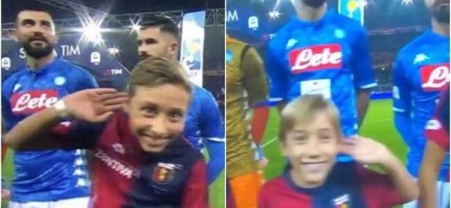 Bambini imitano il gesto di Mourinho in Genoa Napoli