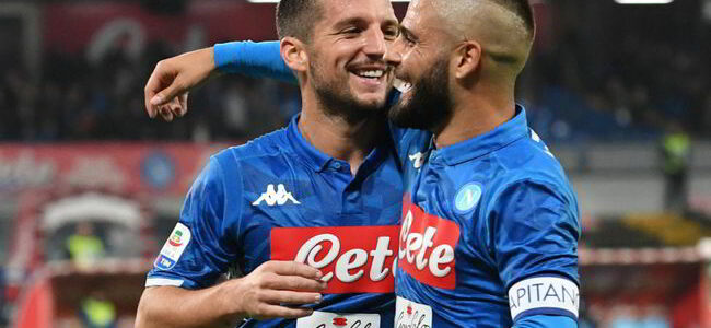 Napoli-Empoli 5-1, tripletta di Mertens e il balletto di Careca