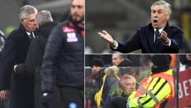 Ancelotti espulso da Doveri durante Milan-Napoli ammette di aver detto una parolaccia. Il tecnico soddisfatto a metà per la gara.