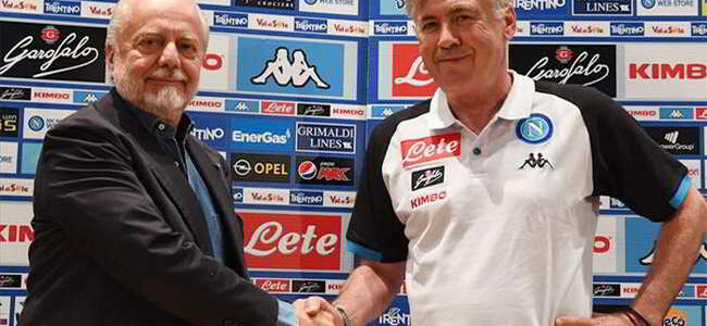 Ancelotti cerca investitori per il Napoli, Arabi e americani con Edo presidente