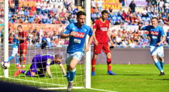 Roma-Napoli 1-4. Gli azzurri asfaltano i giallorossi. Record per Mertens