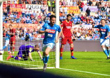 Roma-Napoli 1-4. Gli azzurri asfaltano i giallorossi. Record per Mertens