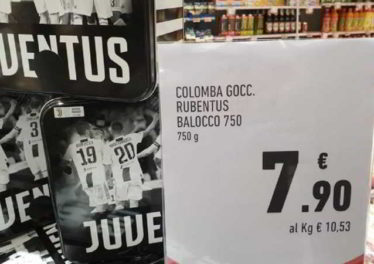 Spunta la colomba Rubentus alla Conad di Oristano