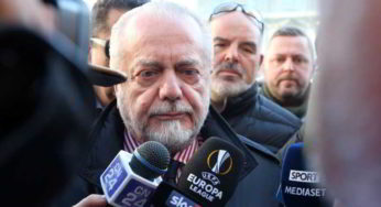 De Laurentiis: “Giuntoli ha rinnovato. Il Napoli può vincere senza indebitarsi”