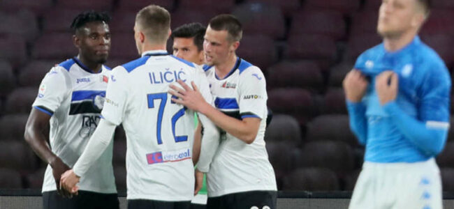 Napoli-Atalanta 1-2. Gli azzurri di Ancelotti mollano nel finale