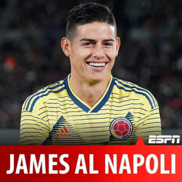 ESPN. James Rodriguez al Napoli in prestito dal Real Madrid