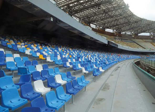 San Paolo, curva B senza sediolini per l’Universiade