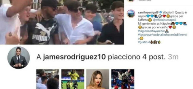 Zuniga torna a Napoli. Spunta il like di James Rodriguez