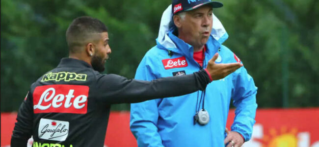 Ancelotti-Insigne, faccia a faccia. Il tecnico ha preso una decisione