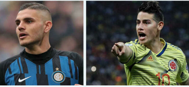 Il Napoli vuole la coppia James-Icardi. Ancelotti chiede acquisti top