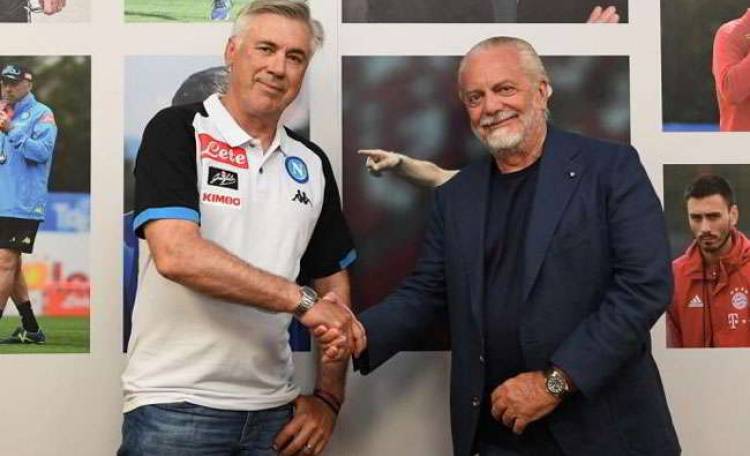 De Laurentiis social Ancelotti