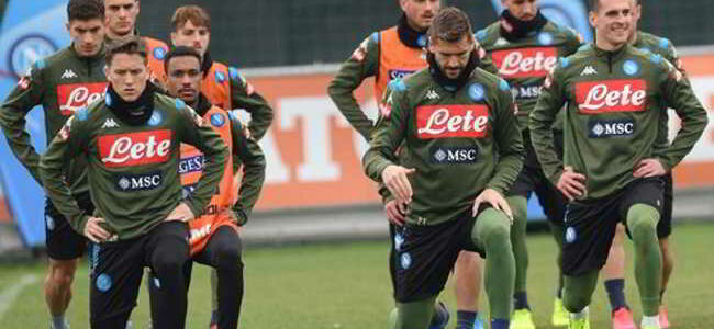 Napoli-juventus report allenamento