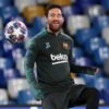 FOTO- Napoli, Messi si allena nel tempio di Maradona