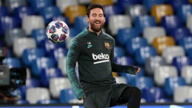 FOTO- Napoli, Messi si allena nel tempio di Maradona