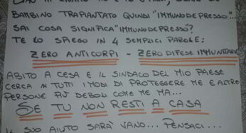L’appello di un bambino trapiantato: “Sono immunodepresso, restate a casa”