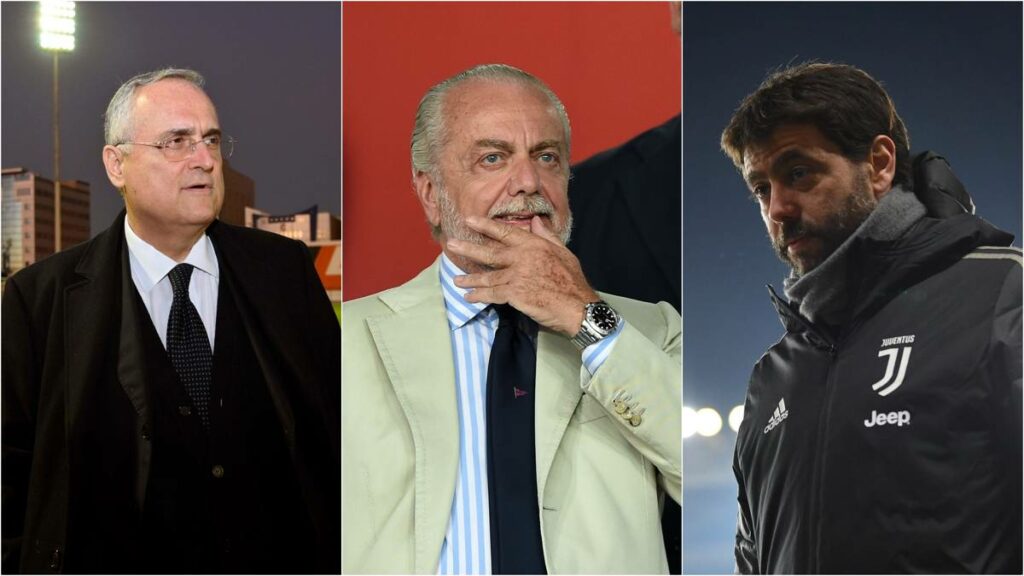 Lotito litiga con Agnelli in videoconferenza. La reazione di De Laurentiis