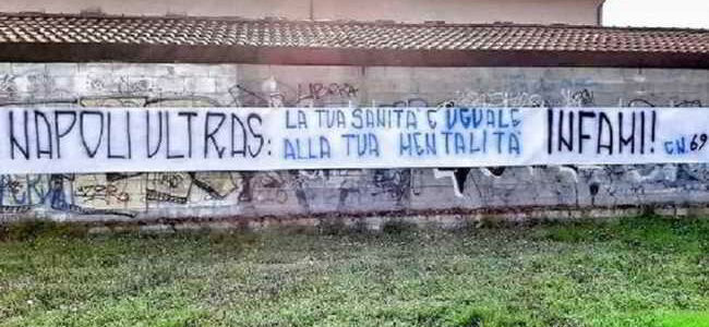 milano striscione contro napoli