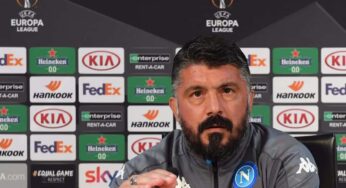 Napoli, Gattuso: “Abbiamo fatto il solletico all’AZ. Potevamo fare meglio sul loro gol”