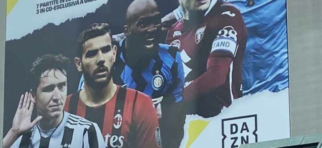 pubblicità dazn juventus