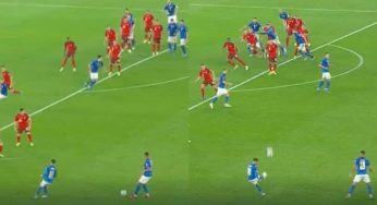 L’Italia copia la punizione del Napoli di Spalletti: Ecco il video del calcio piazzato emulato dal ct Mancini