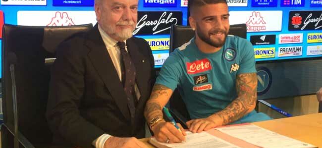 de_laurentiis_insigne_rinnovo_firma