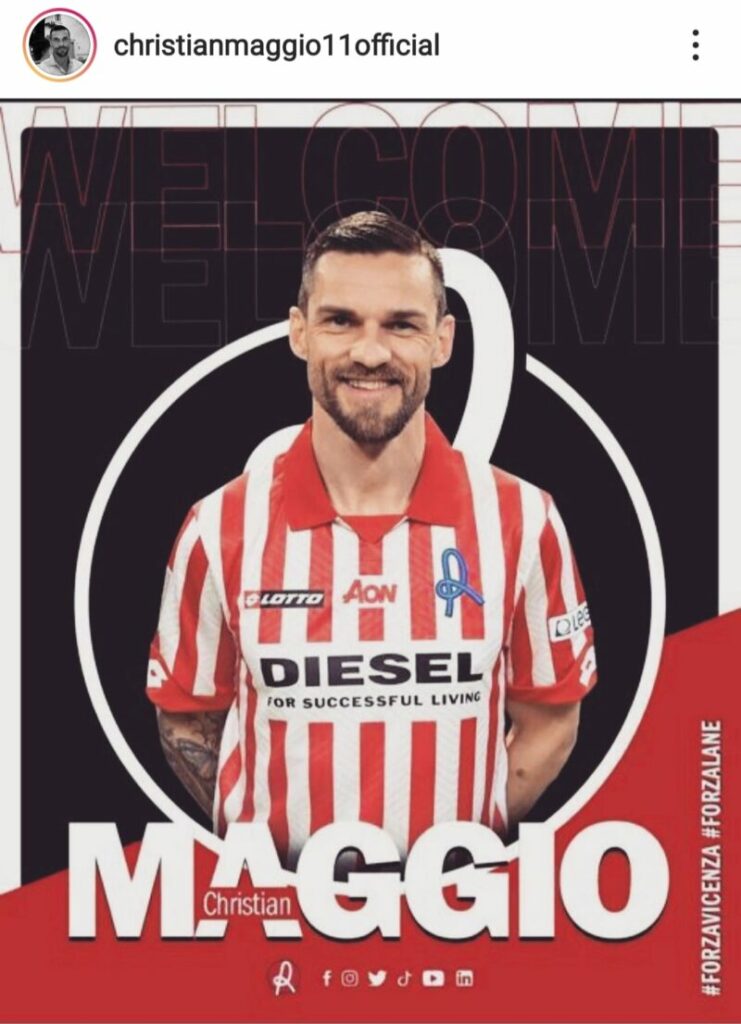 Christian Maggio ritorna in campo: a 40 anni riparte dalla Serie B
