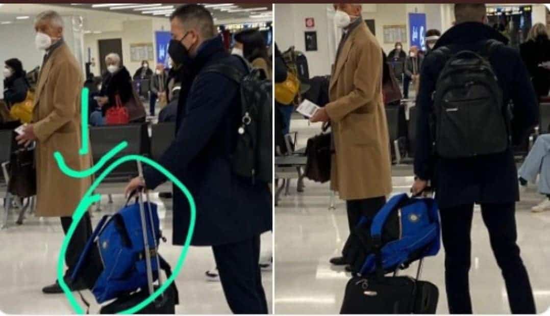 L'arbitro Doveri in viaggio con la valigia dell'Inter: La foto fa il giro del web 