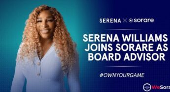 Serena Williams si unisce al consiglio amministrativo di Sorare, il nuovo gioco di fantacalcio basato sulla blockchain.