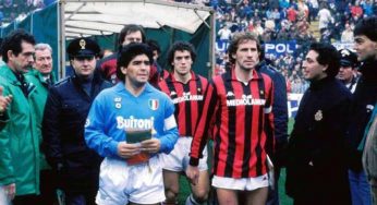 Napoli-Milan, il messaggio di Maradona: “Non voglio bandiere rossonere” – VIDEO