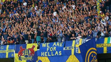 Verona, Ultras contenti per lo striscione contro Napoli