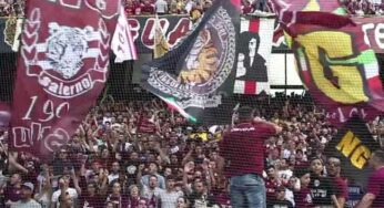 La Salernitana si salva spunta lo striscione contro il Napoli – FOTO
