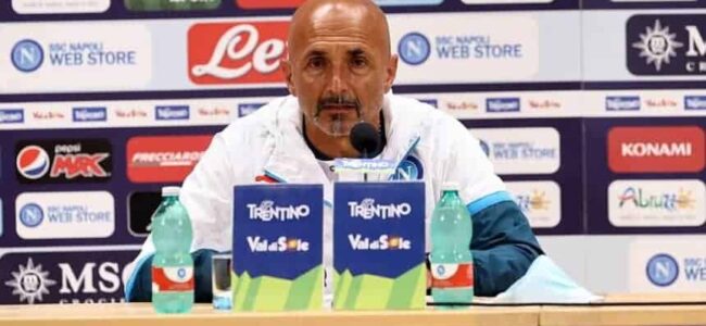 Conferenza stampa  per Luciano Spalletti, a Dimaro