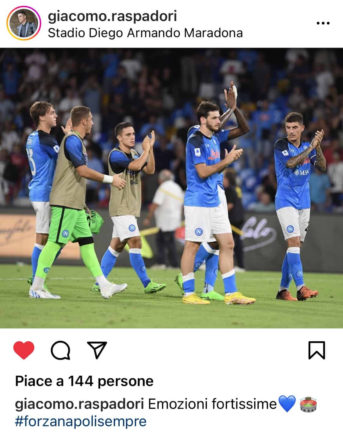 Raspadori Napoli Instagram 