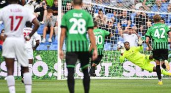 Serie A: pareggio del Milan, Berardi sbaglia un rigore