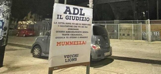 manifesto contro de laurentiis Napoli