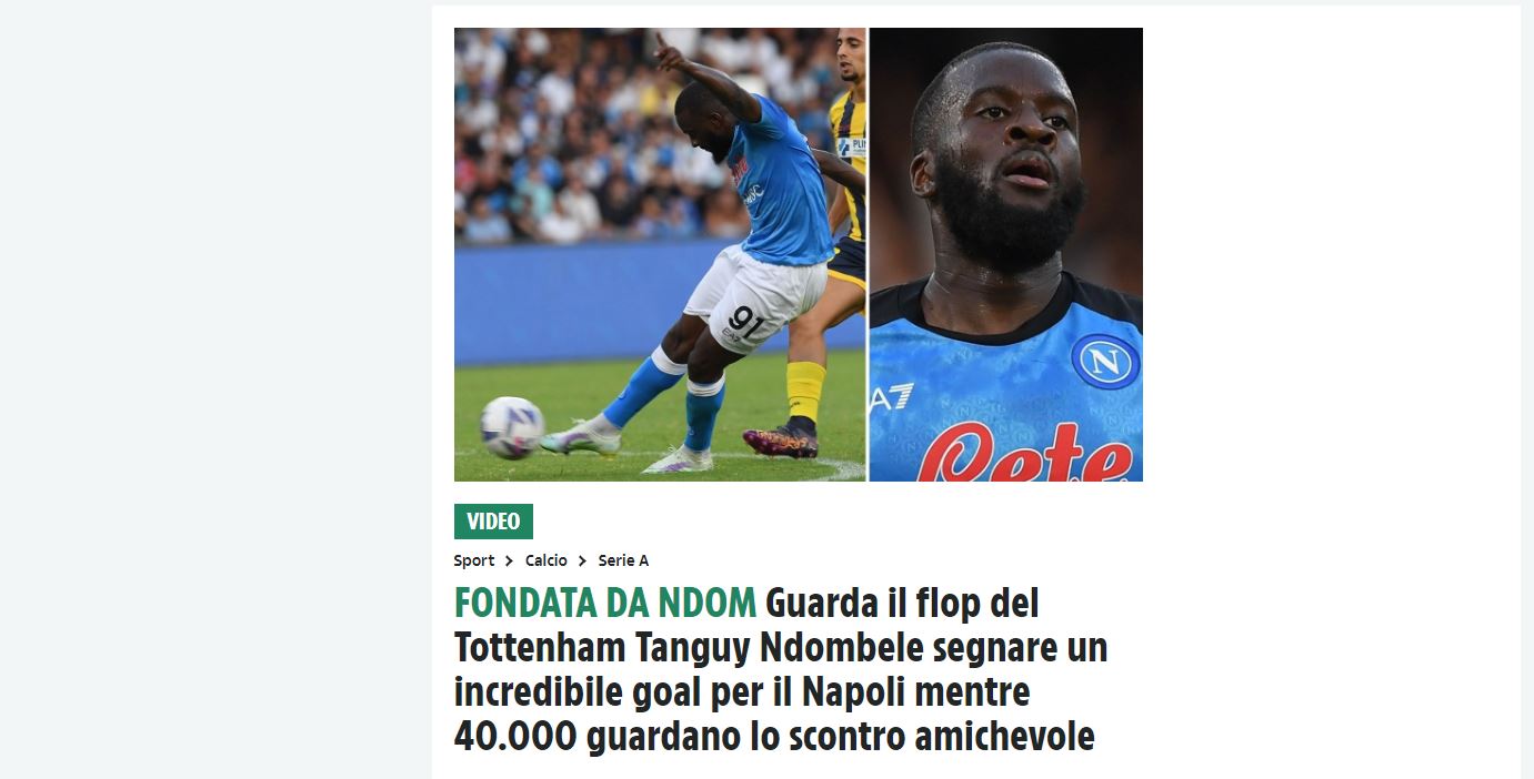 ndombele the sun napoli juve stabia