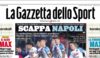 Napoli capolista, la Gazzetta lo mette in quattordicesima pagina