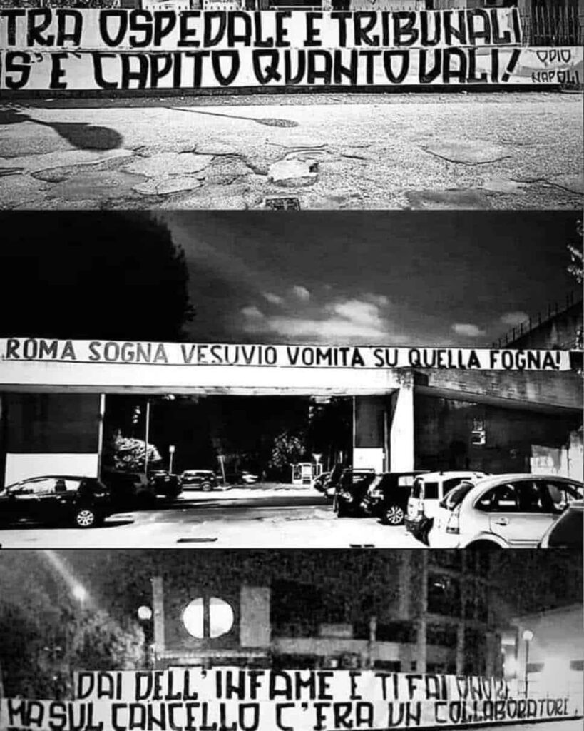 striscioni roma napoli