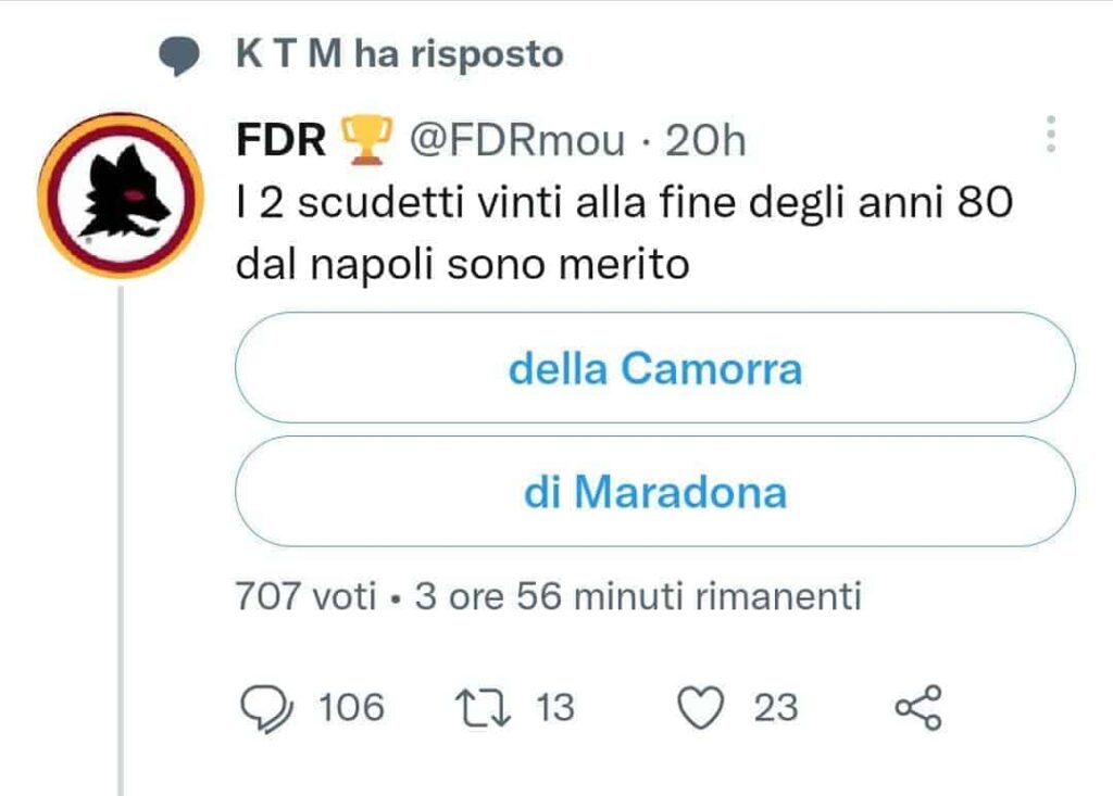 Da Roma: Gli scudetti del Napoli merito della camorra