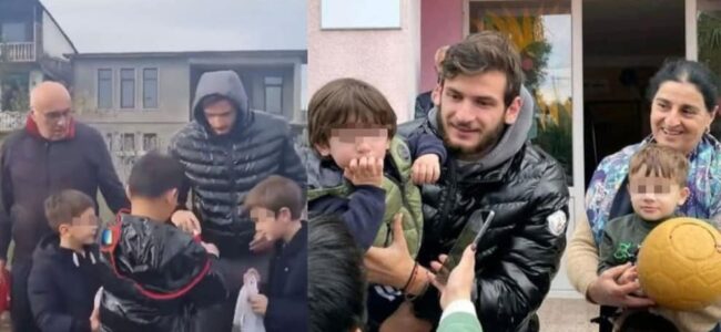 Kvaratskhelia in Georgia: foto e autografi con i bambini di Tbilisi -VIDEO